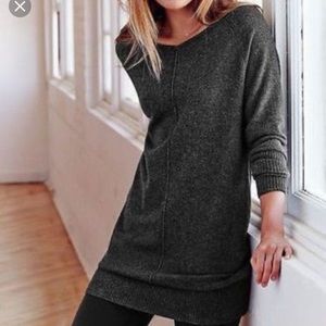 Athleta Charcoal Gray Cashmere Sweater Dress
